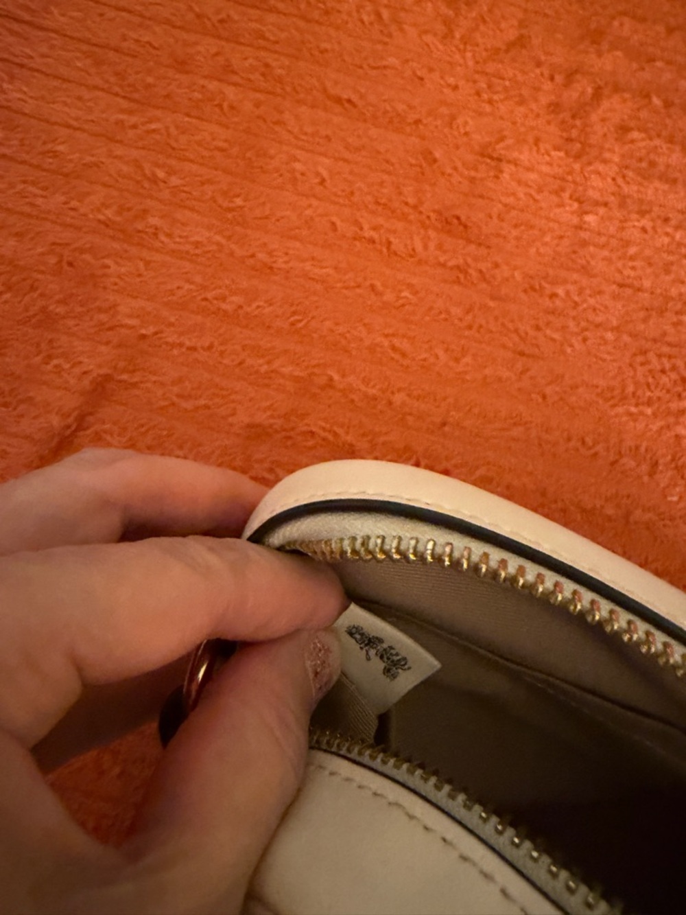 Coach Signature Monogram Crossbody Bag in Beige - Picture 9 of 16